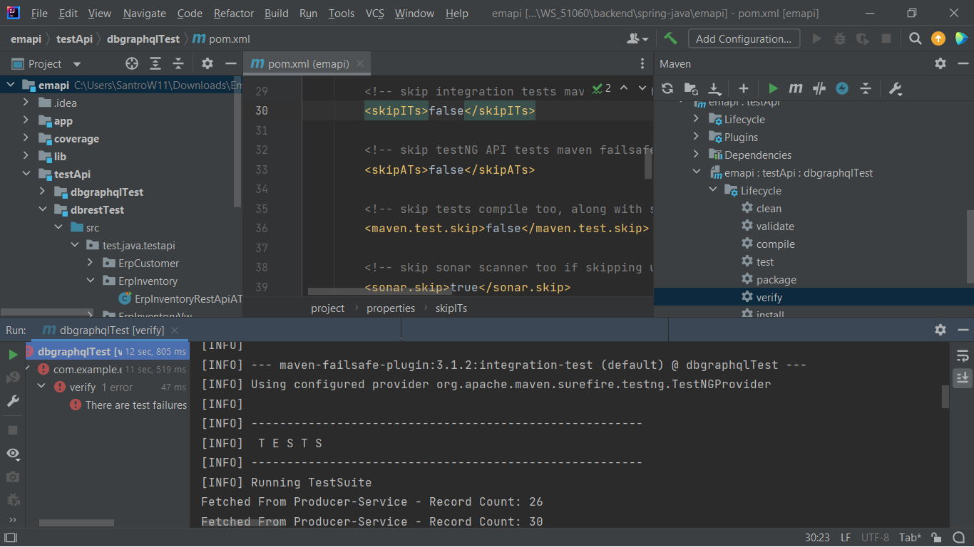 dbgraphqlTest - Tests Run