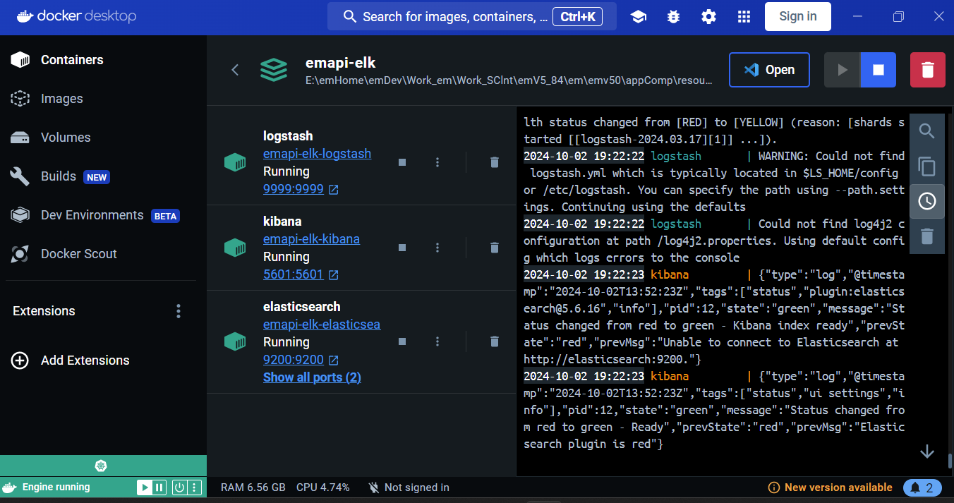 Run ELK in Docker